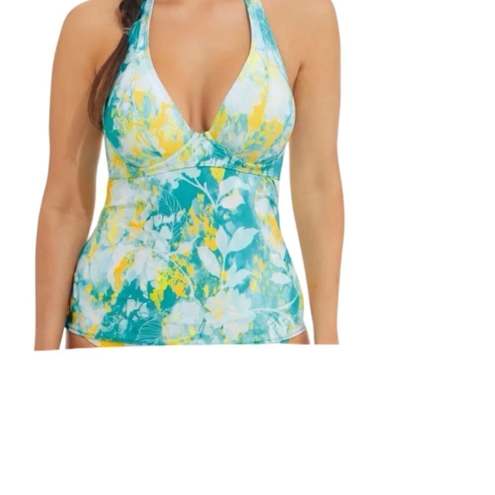 NWT Sunsets SEA HAVEN Muse Halter Underwire Tankini Swim Top 32DD - Picture 6 of 13